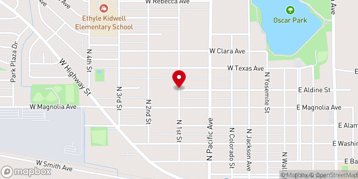 Map showing location of Cornerstone Word of Faith Church