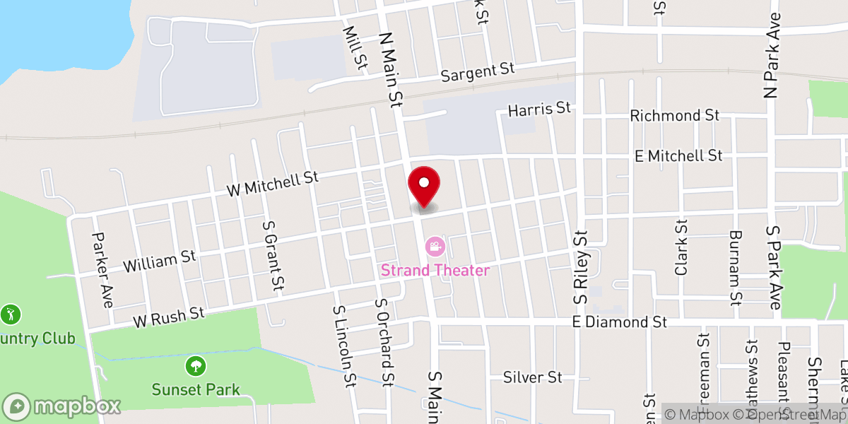 Map showing location of Saint John's Evangelical Lutheran Church