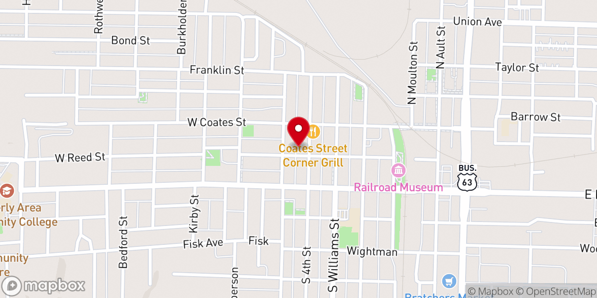 Map showing location of Community Kitchen Onc