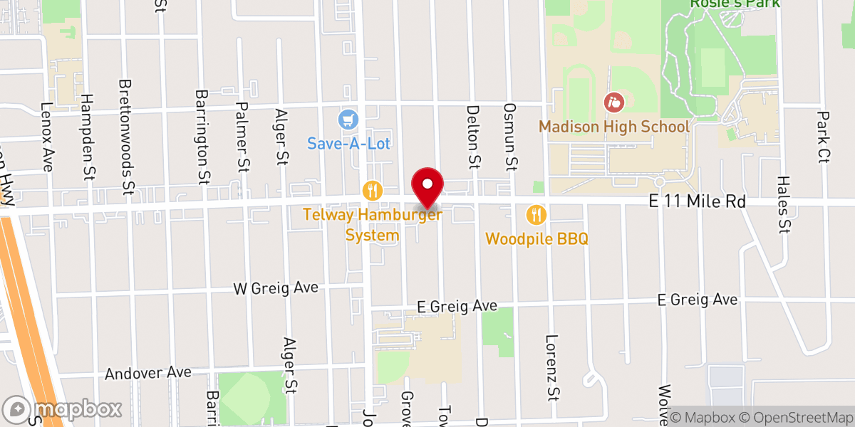 Map showing location of Madison Heights United Methodist Church