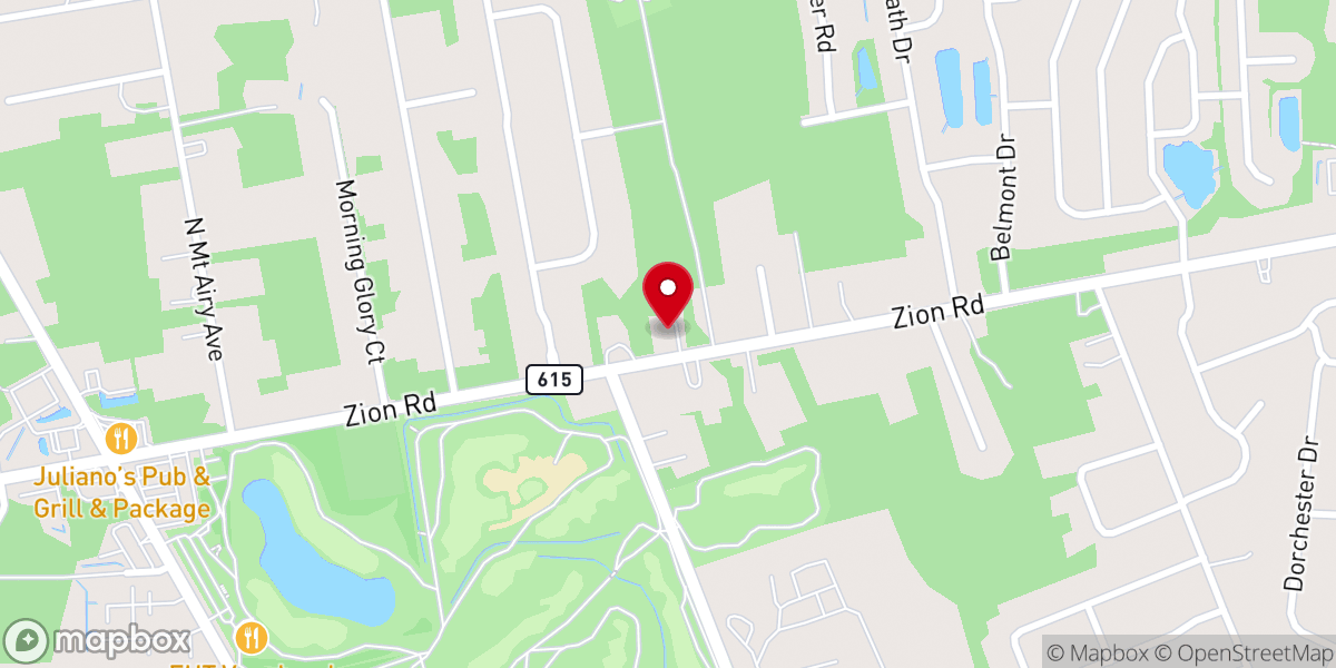 Map showing location of Honey Brook Bible Fellowship