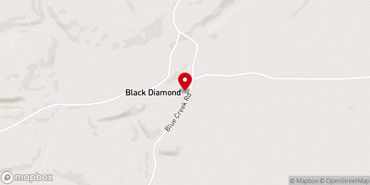 Map showing location of Old Blue Creek Church