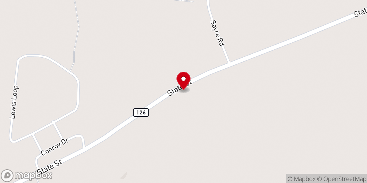 Map showing location of Long Falls Baptist Church