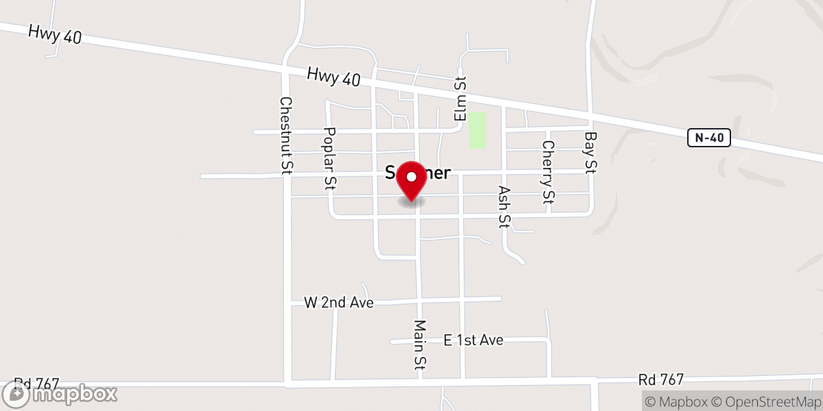 Map showing location of Sumner Park