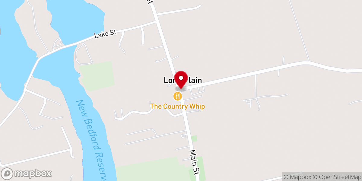Map showing location of Long Plain Baptist Church