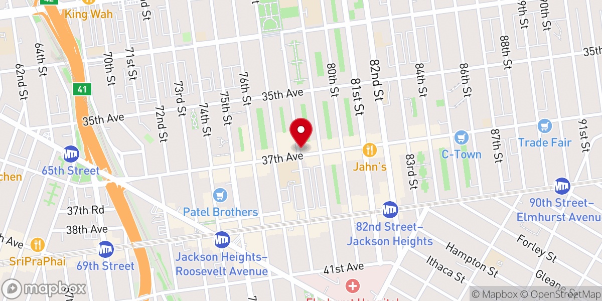 Map showing location of Iglesia Cristiana CENTI NY