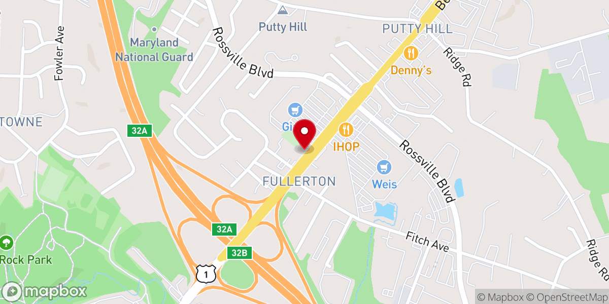 Map showing location of St. Peter's Lutheran Church