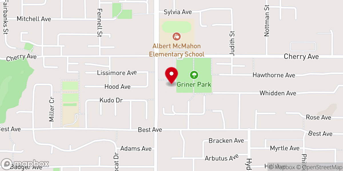 Map showing location of Cedar Valley Church