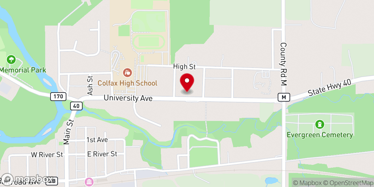 Map showing location of Bethany Lutheran Brethren Church