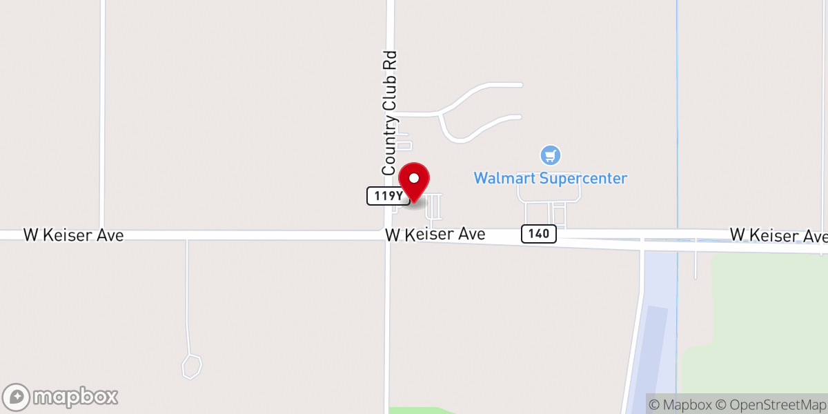 Map showing location of Osceola First Baptist Church
