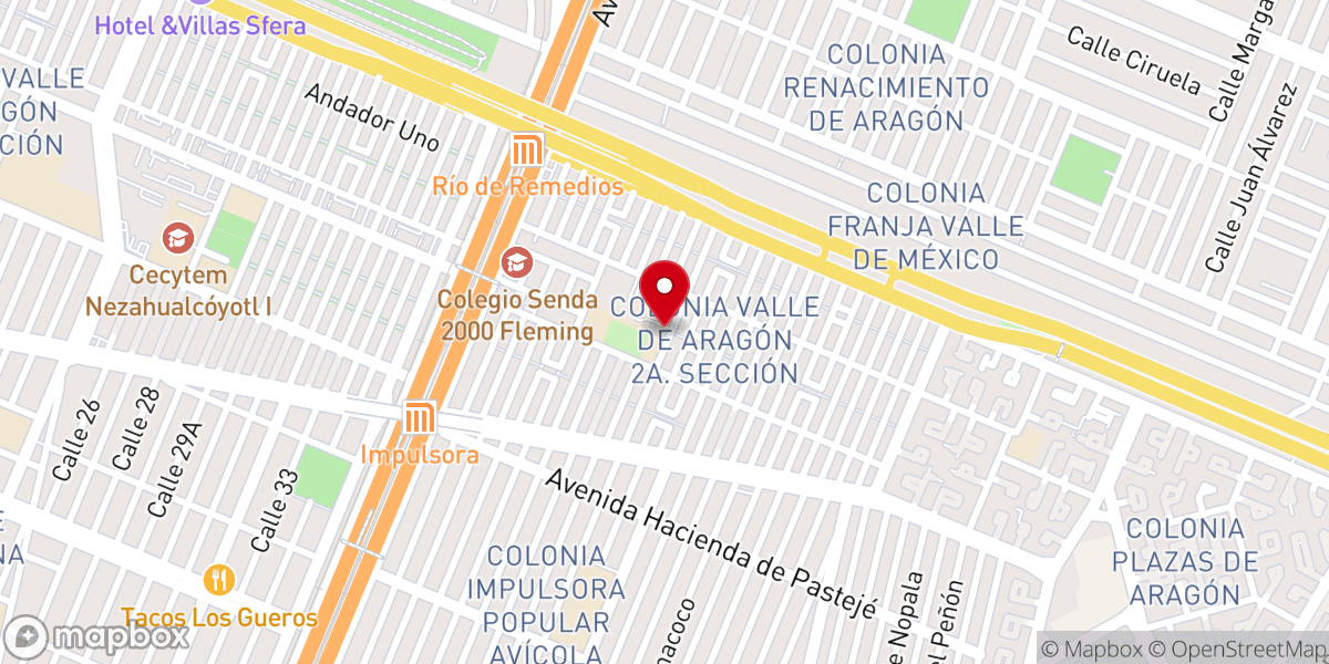 Map showing location of Parroquia de la Sagrada Familia Diosecis de Nezahualcoyotl A.R