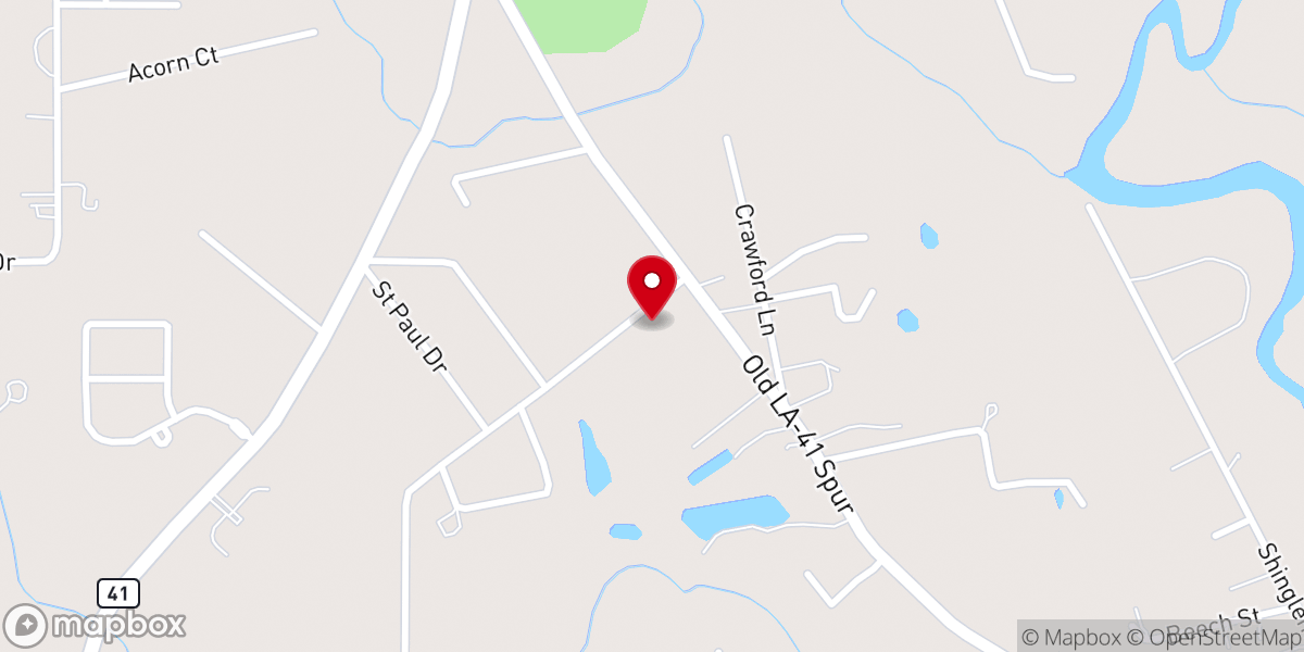 Map showing location of Sts Peter & Paul Church
