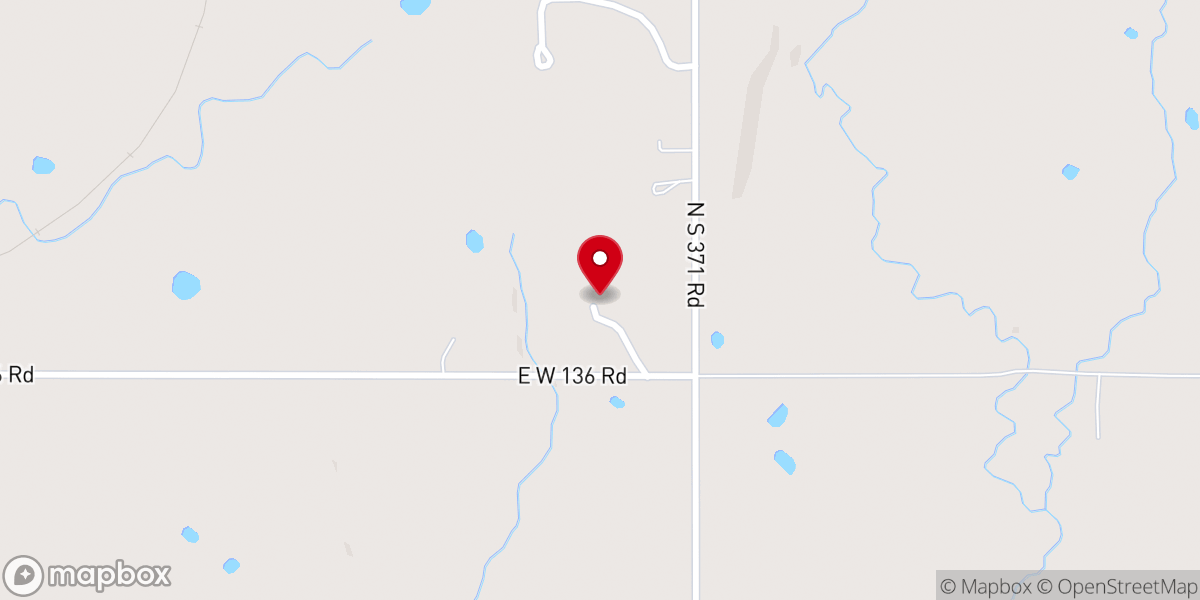 Map showing location of Cedar River Church