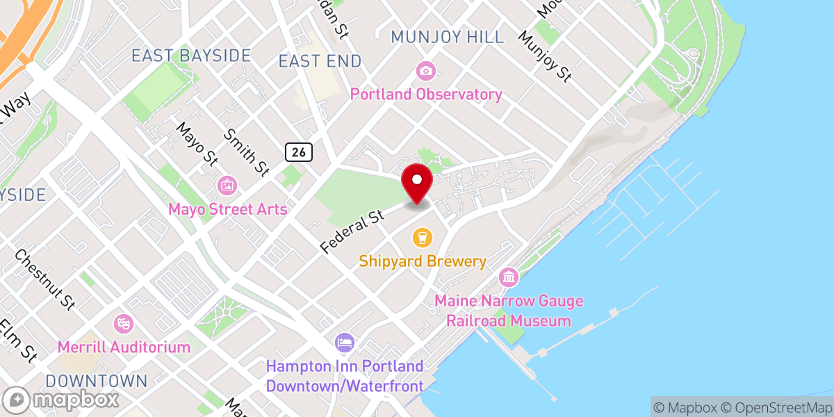 Map showing location of The Old Bowdoinham Meetinghouse