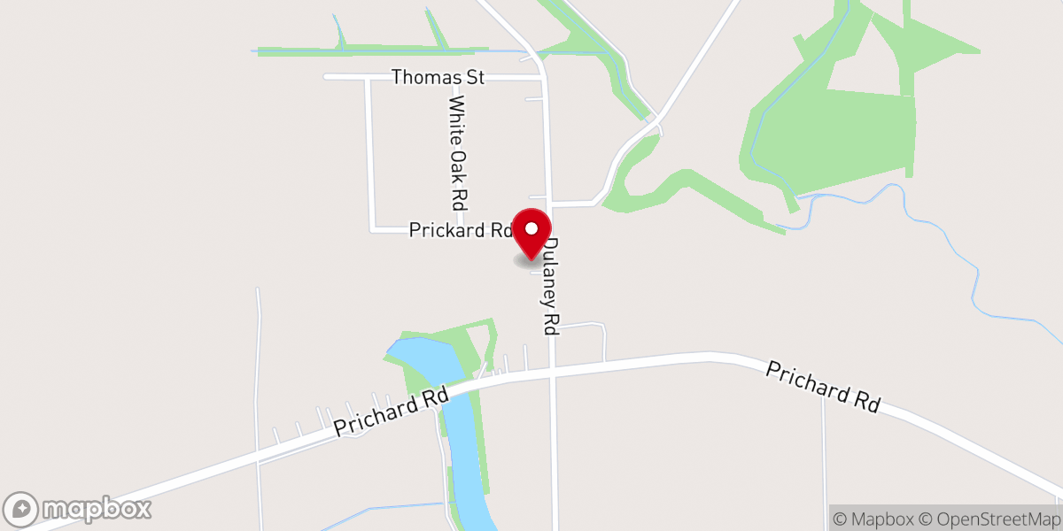 Map showing location of Free Grace Baptist Church