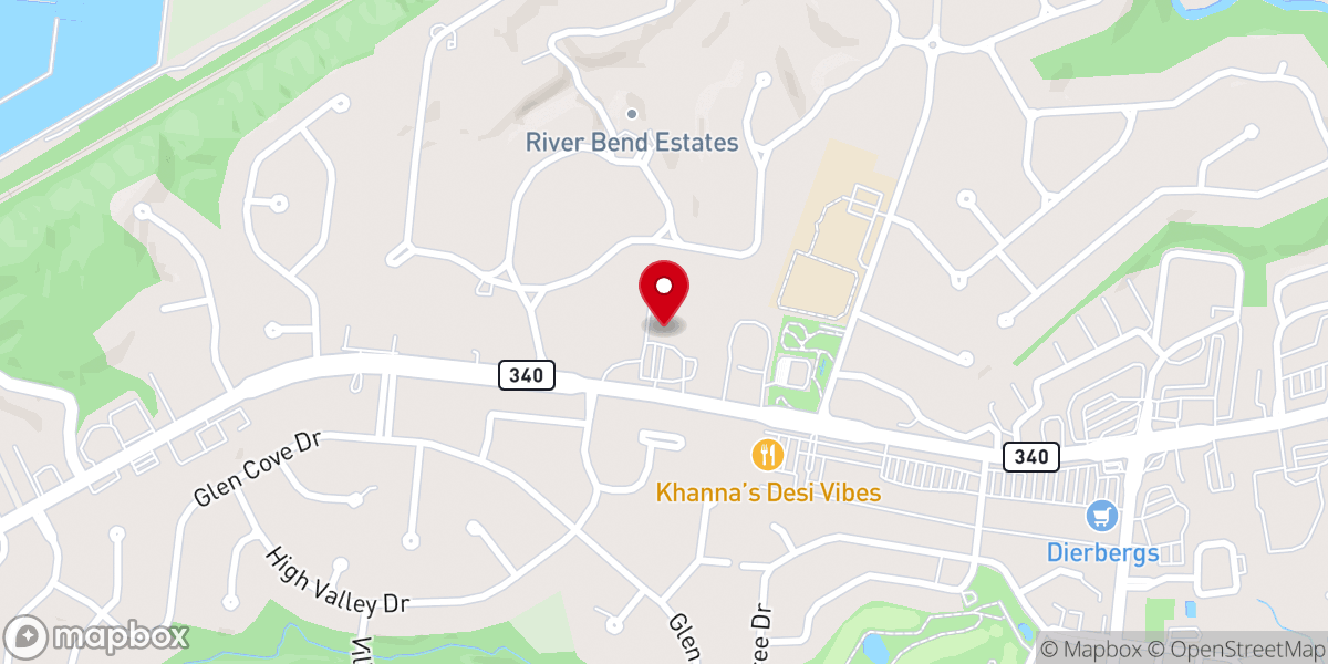 Map showing location of King Of Kings Lutheran Church