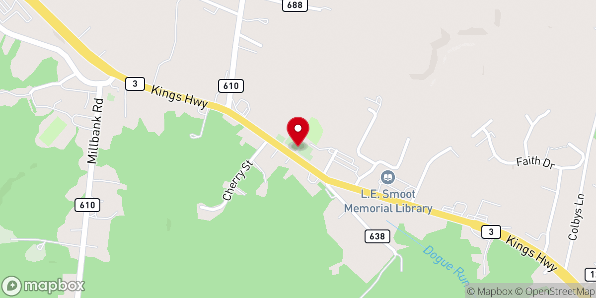 Map showing location of Saint John’s Episcopal Church