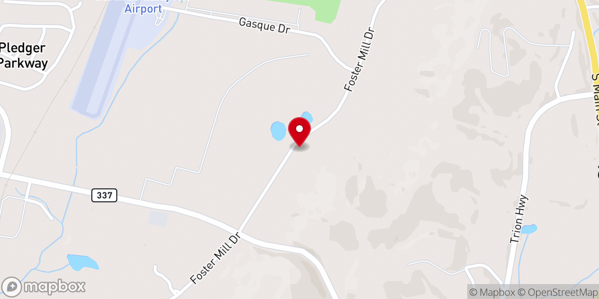 Map showing location of Foster Mill Drive Church