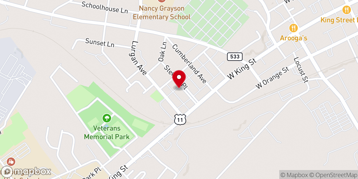 Map showing location of St Peter's AME Church