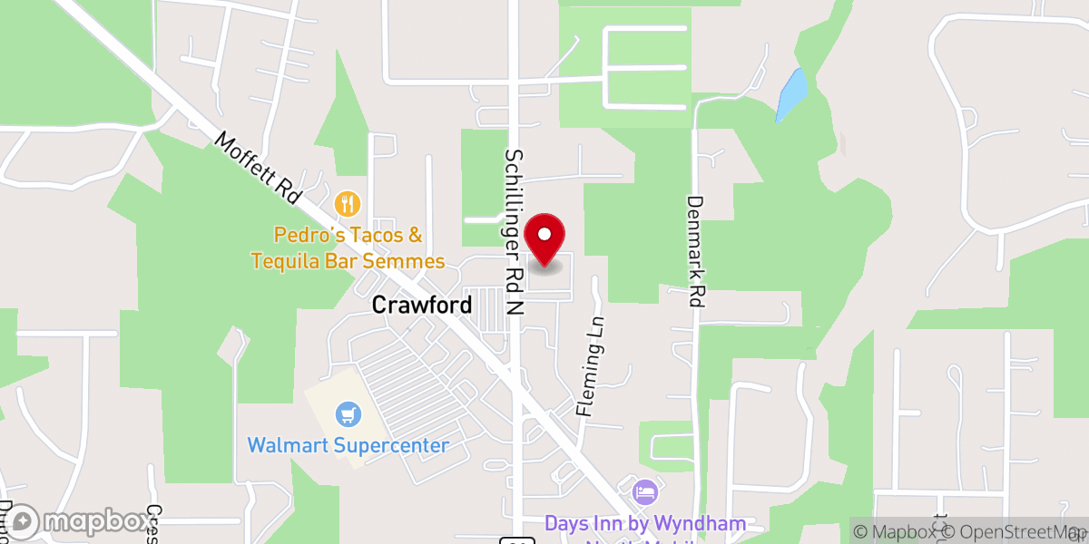 Map showing location of Azalea City Church of Christ