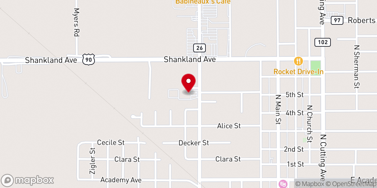 Map showing location of The Grand Marais Ballroom and Pavillion - Louisiana