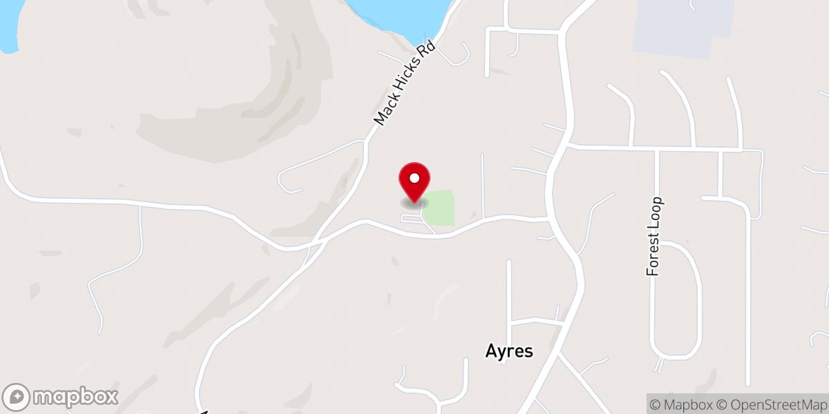 Map showing location of Mount Calvary Presbyterian Church