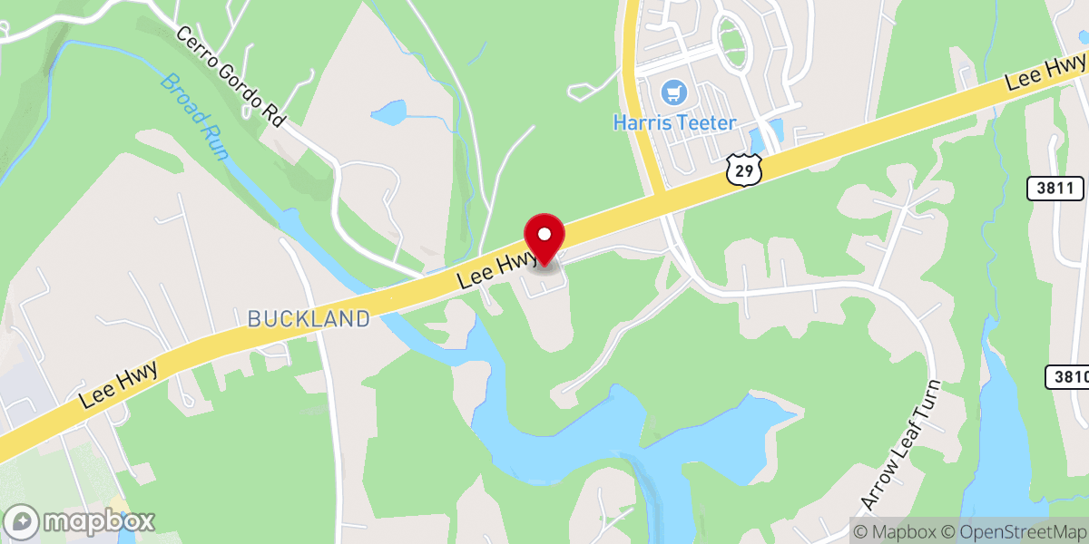 Map showing location of Gainesville Presbyterian Church