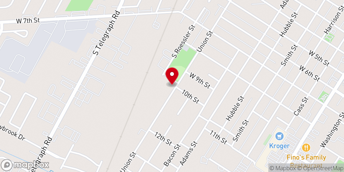 Map showing location of Union Street Missionary Baptist