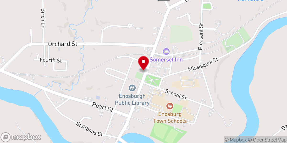 Map showing location of Abundant Life Fellowship of Northern VT