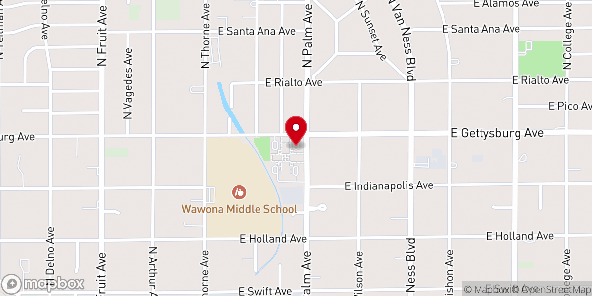 Map showing location of The Well Community Church - Fig Garden Campus
