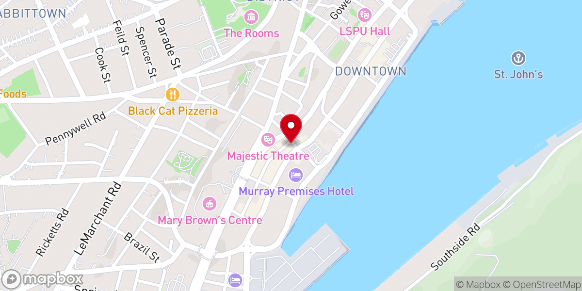 Map showing location of YellowBelly Brewery