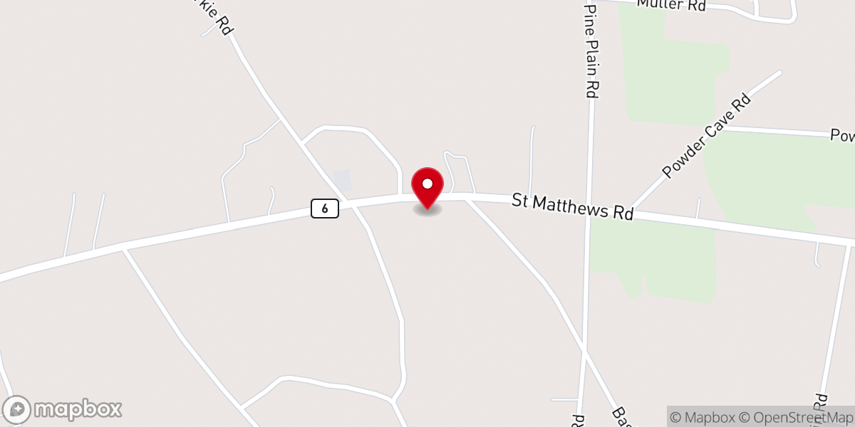 Map showing location of Sardis Baptist