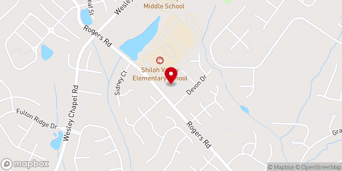 Map showing location of New Covenant Baptist Church