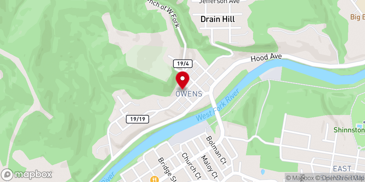 Map showing location of Otterbein United Methodist Church