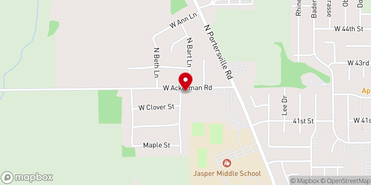 Map showing location of Grace Community Church of Jasper Inc
