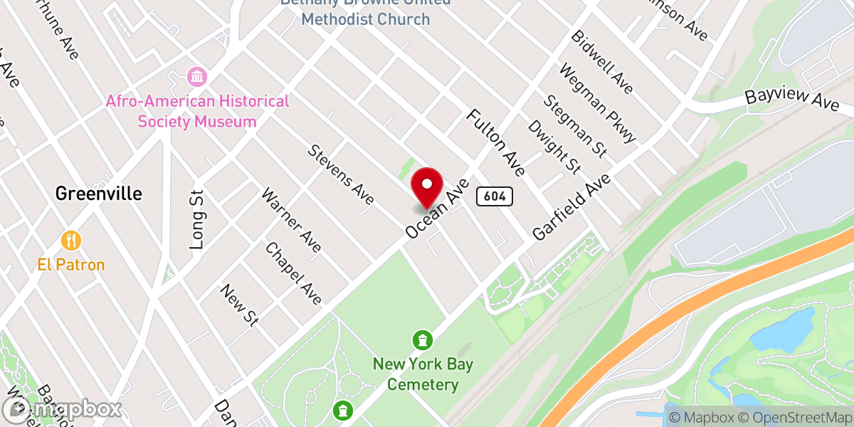Map showing location of New Jerusalem Assembly of God