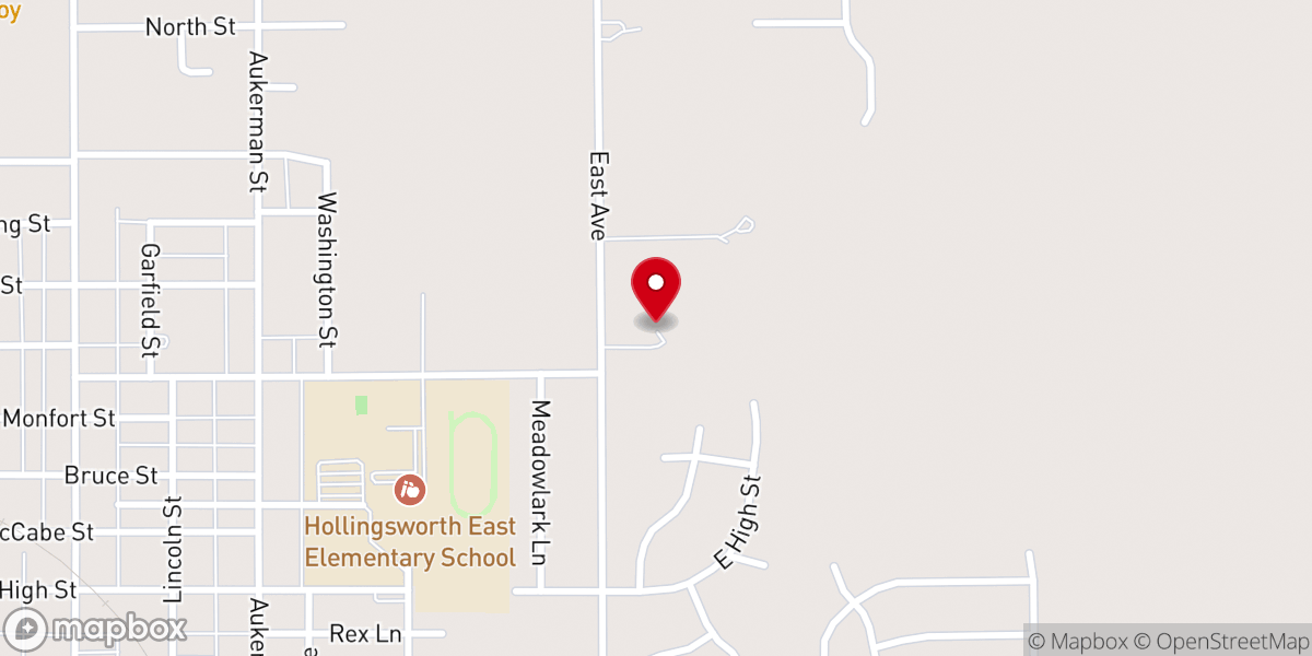 Map showing location of Gospel Light Baptist Church
