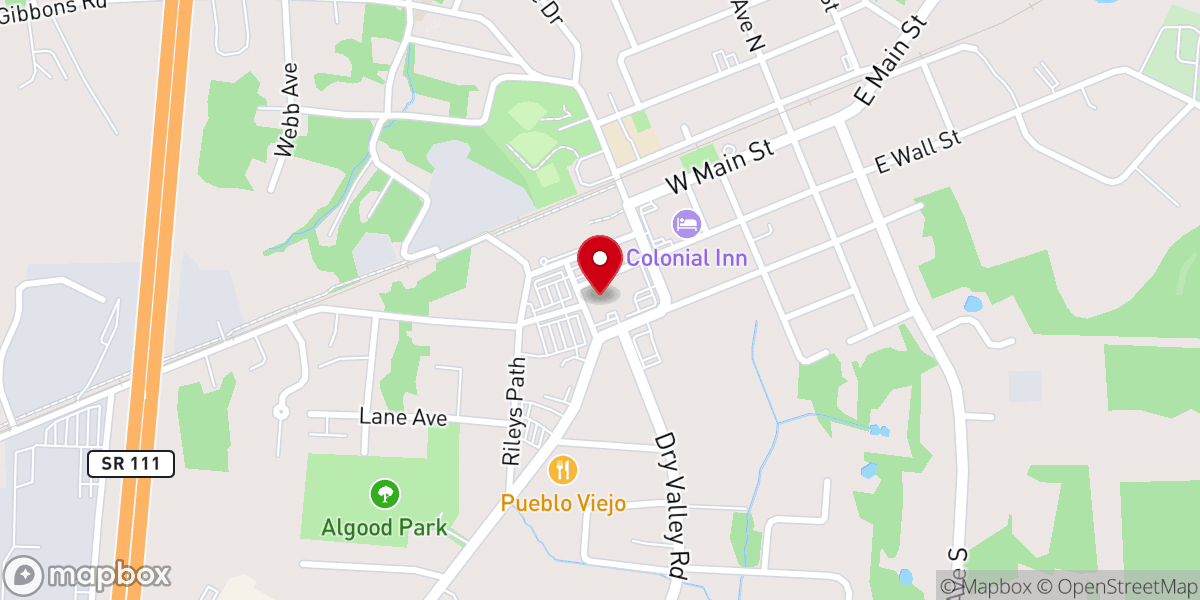Map showing location of Hope Church