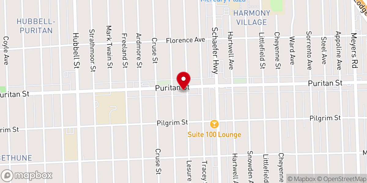 Map showing location of Sacred Portals Church of God in Christ