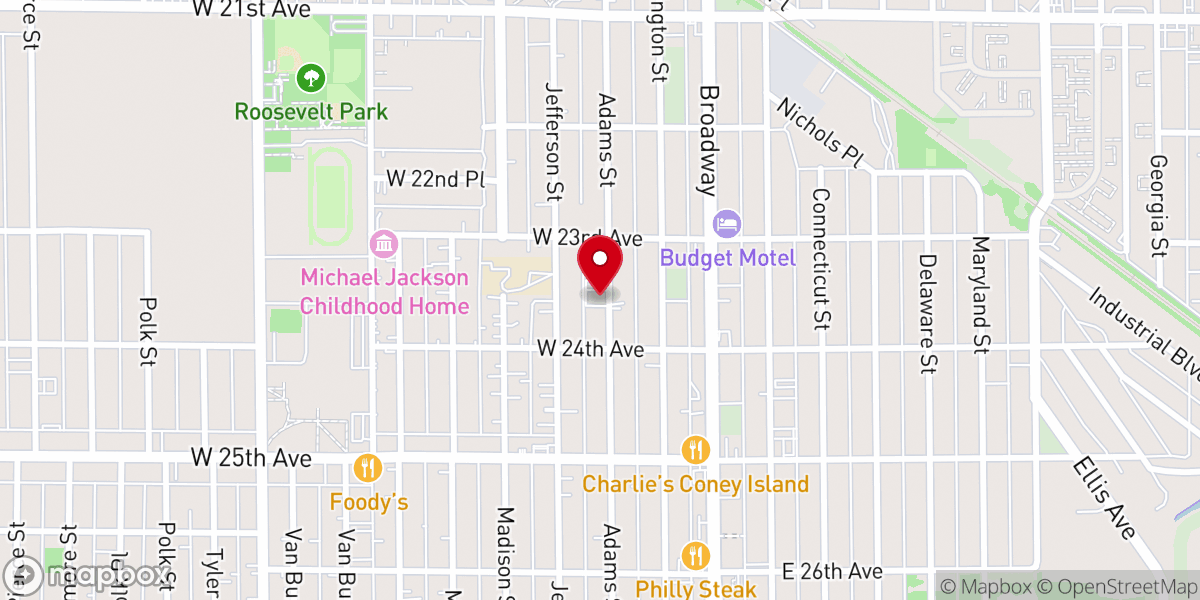 Map showing location of Warren Memorial Church Of God In Christ