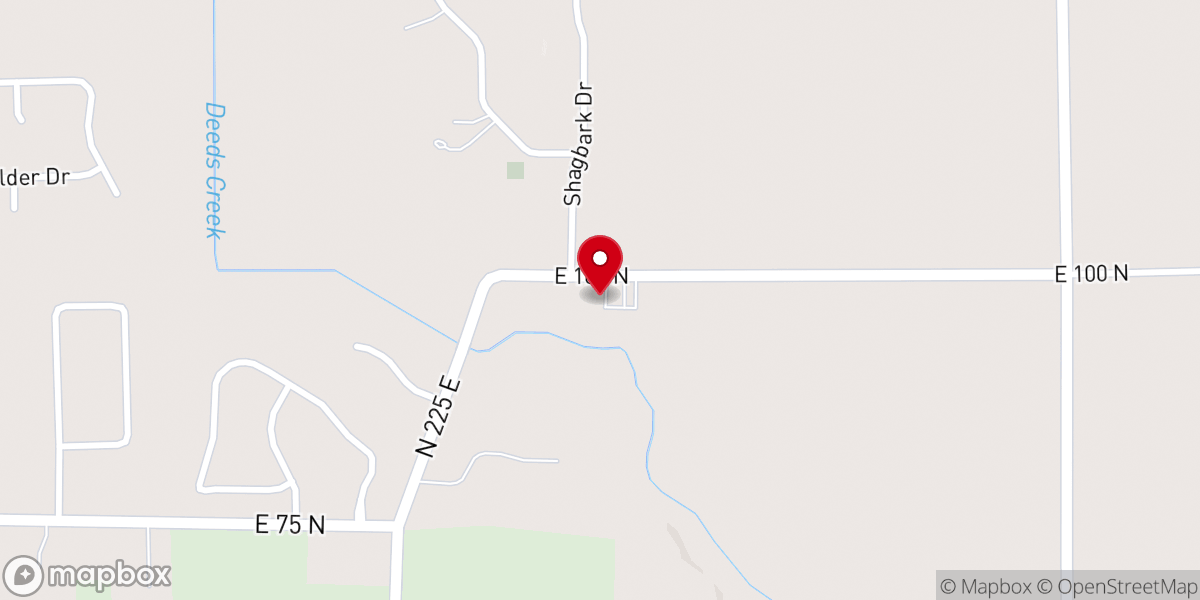 Map showing location of North Winona Church of the Brethren