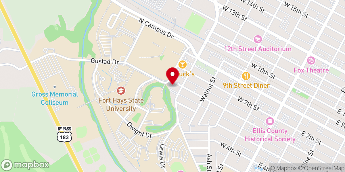 Map showing location of Comeau Catholic Campus Center