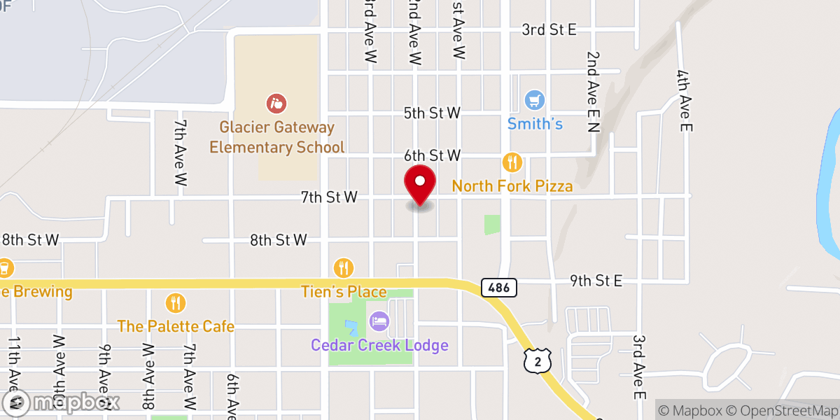 Map showing location of First Christian Church