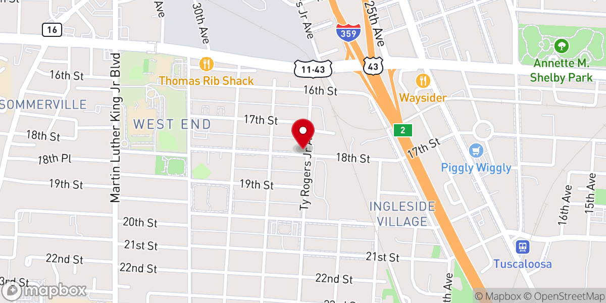 Map showing location of First Community Church