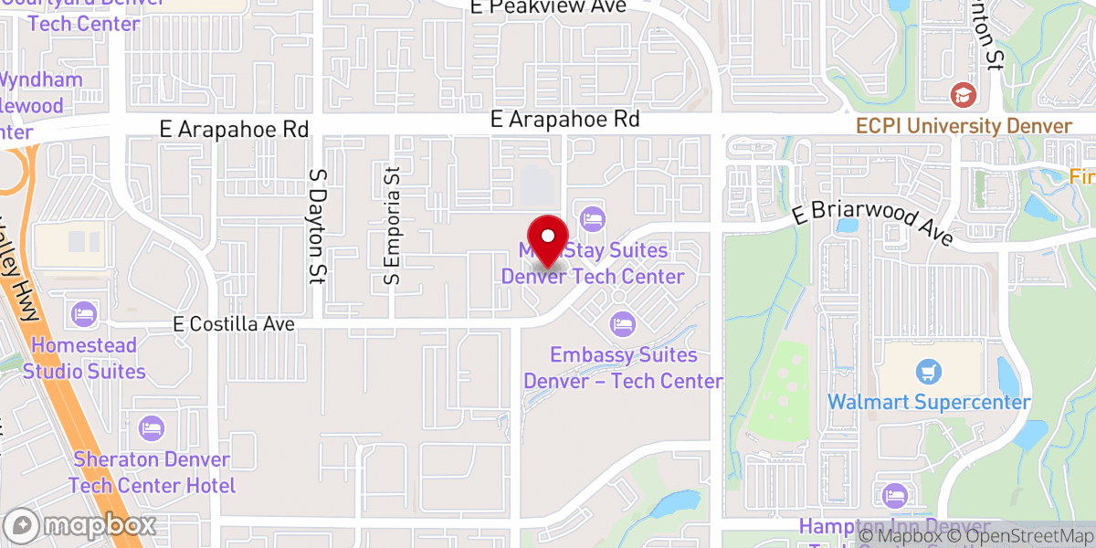 Map showing location of Encounter Church Denver