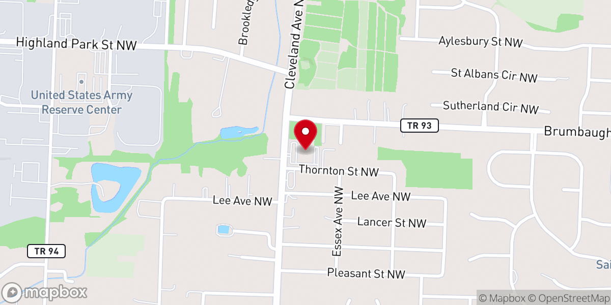 Map showing location of East Ohio Conference