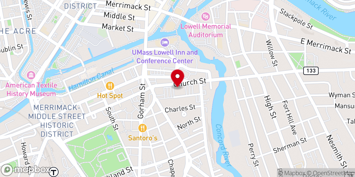 Map showing location of Massachusetts Baptist Multicultural Ministries