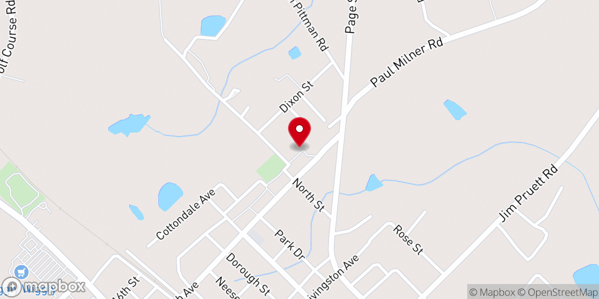 Map showing location of Eastman Congregational Holiness Church