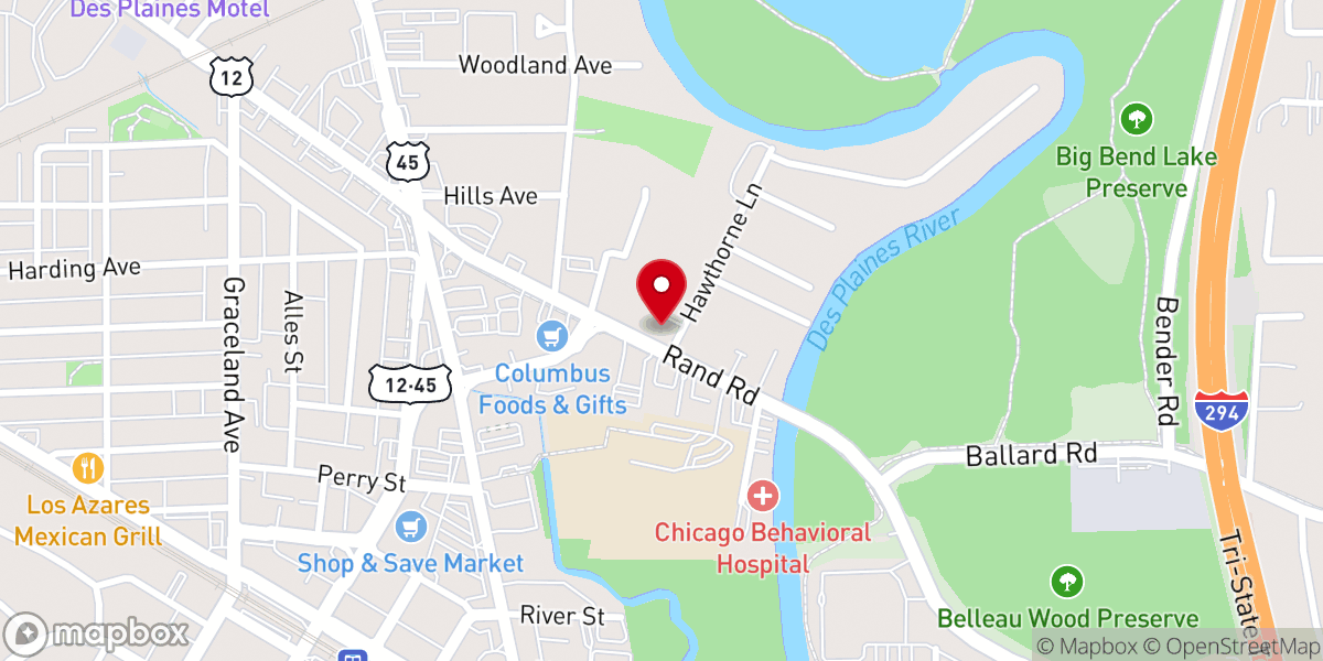Map showing location of St George's Ukrainian Greek Orthodox Church