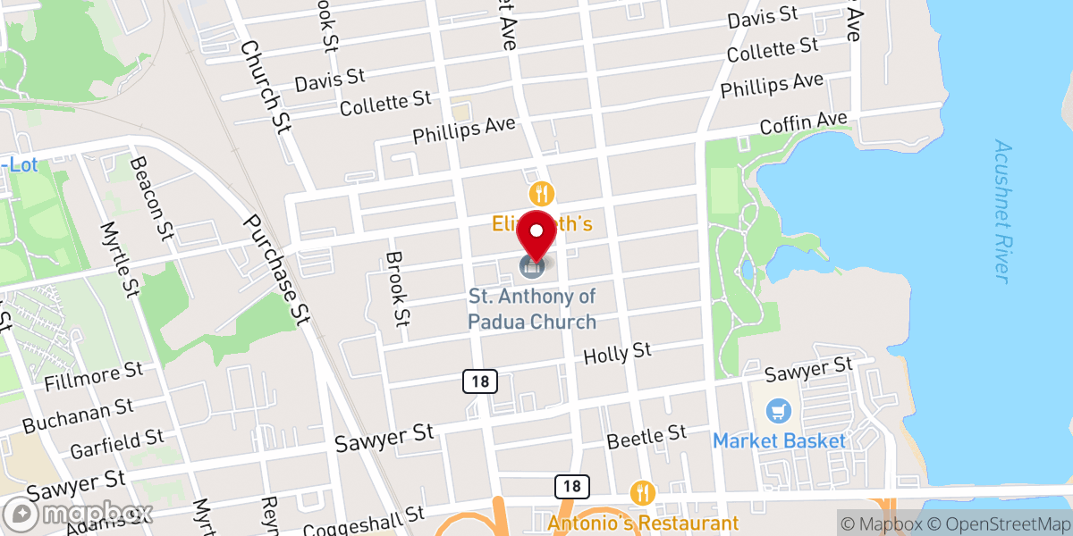Map showing location of Saint Anthony Of Padua Food Pantry - Food Distribution Center